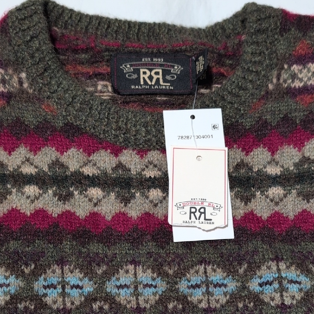 Ralph Lauren Double RL Multicolor Patterned Crewneck Sweater - Picture 5 of 11